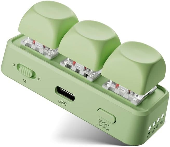 3-Key Wireless Macro Keypad for Vibe Coding, Bluetooth, Mac/PC