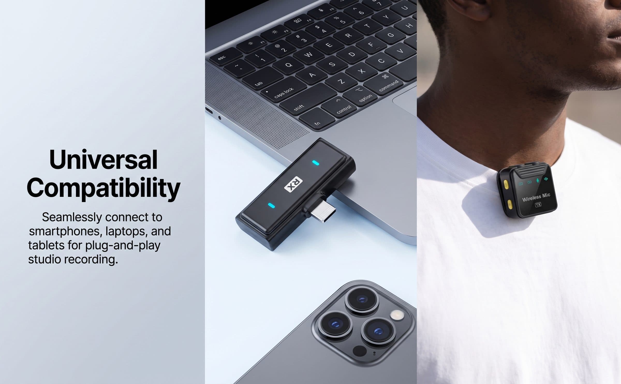 SX23 Wireless Lavalier Microphone with Charging Case feature 3