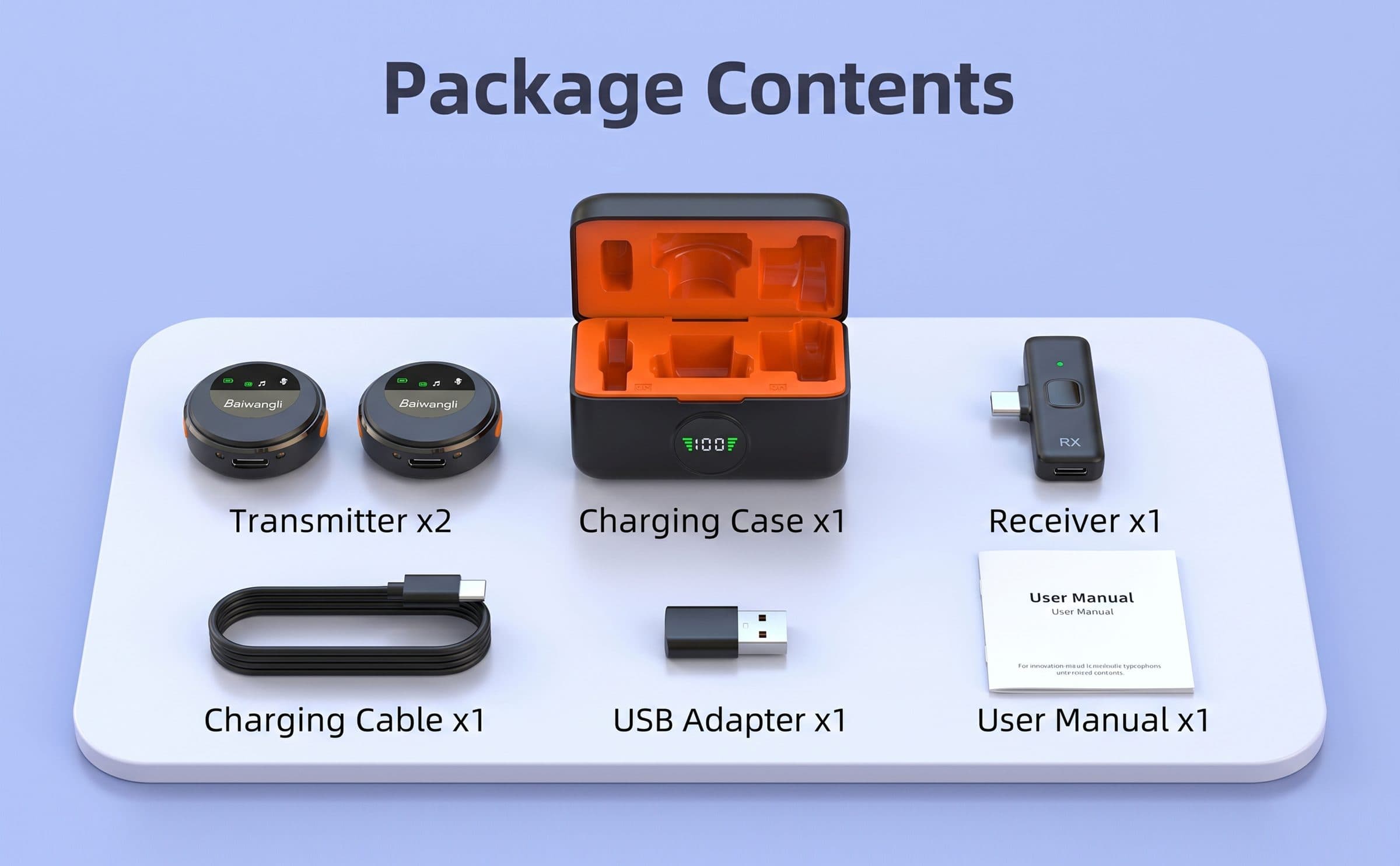 SX29 Wireless Lavalier Microphone with Charging Case feature 4